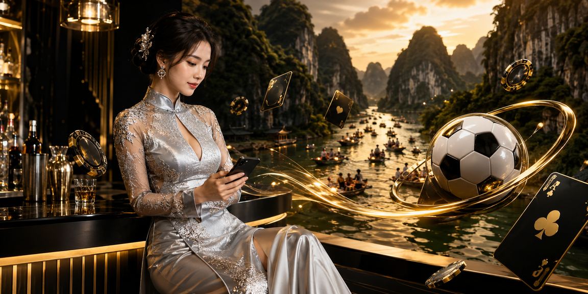Giao diện bài đổi thưởng tại Ninh Bình với người chơi mặc áo dài